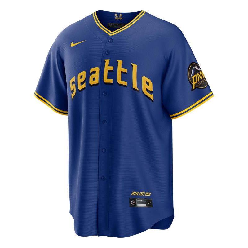 Seattle Mariners Nike City Connect MLB Jersey Blue view 1