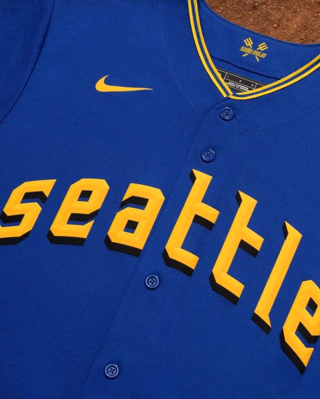 Seattle Mariners Nike City Connect MLB Jersey Blue view 5