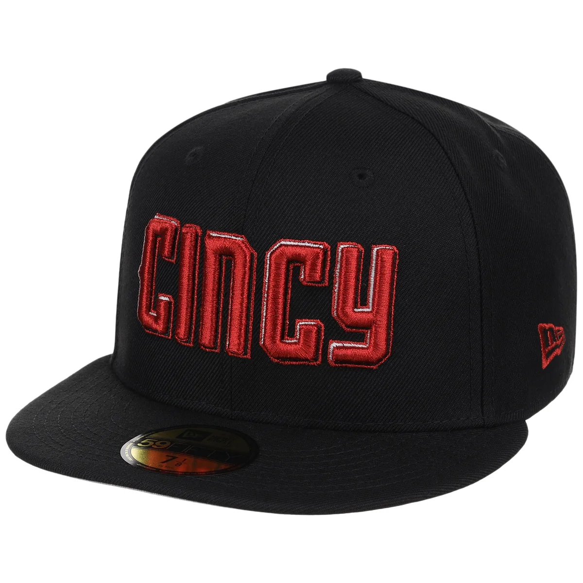 Cincinnati Reds MLB City Connect - Black Metallics New Era 59FIFTY detail view