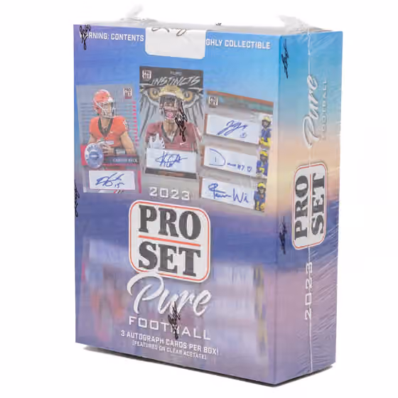 2023 Leaf Pro Set Pure Football Hobby Box view 1
