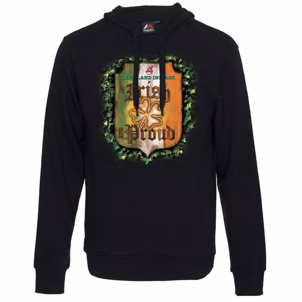 Cleveland Indians St. Patrick's Day Shamrock MLB Hoodie view 1