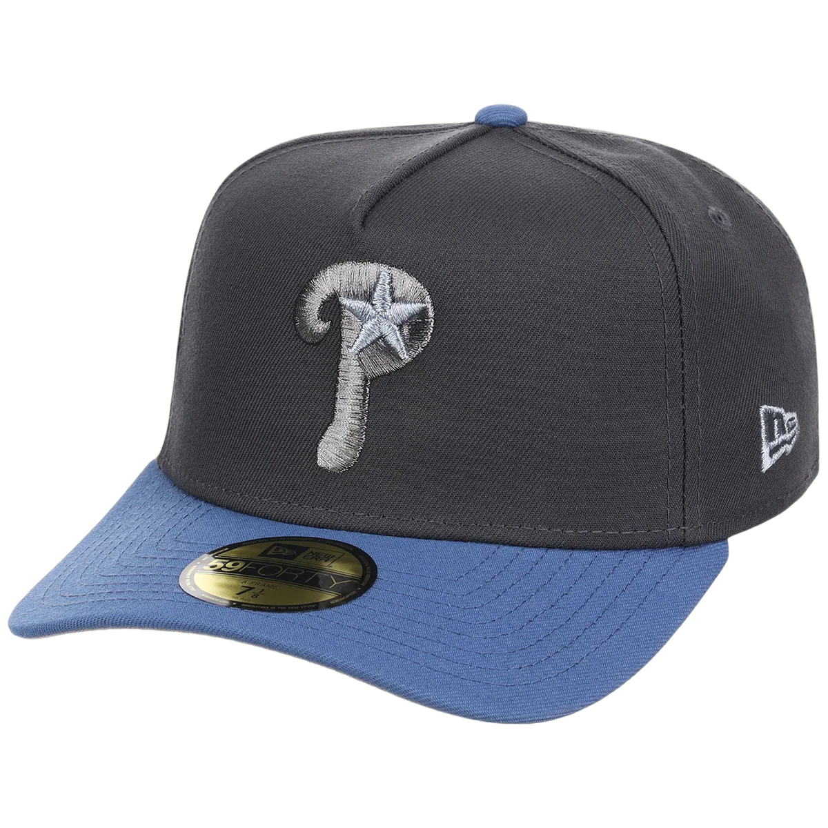 Philadelphia Phillies MLB Indigo Steel New Era 59FORTY detail view
