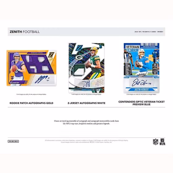 2024 Panini Zenith Football NFL Hobby Box view 3