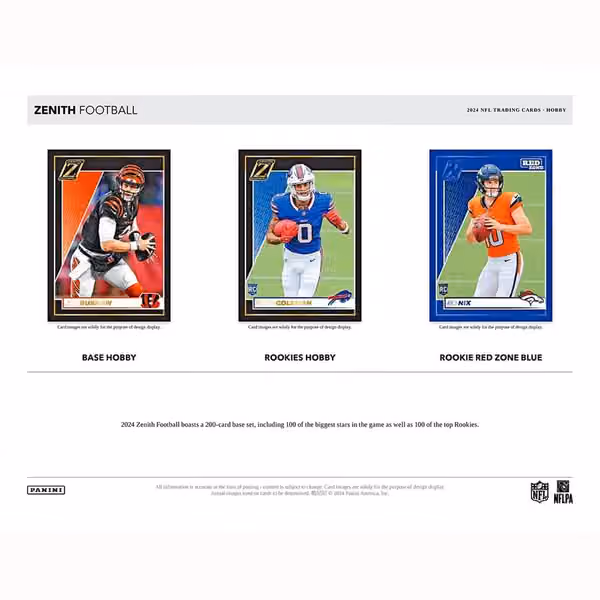 2024 Panini Zenith Football NFL Hobby Box view 2