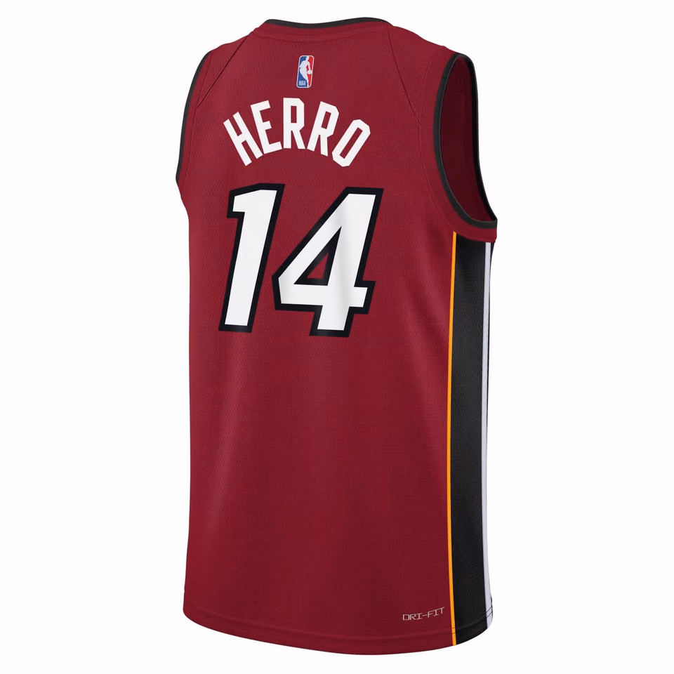 Tyler Herro #14 Miami Heat Jordan Swingman NBA Jersey Red (YOUTH) view 3
