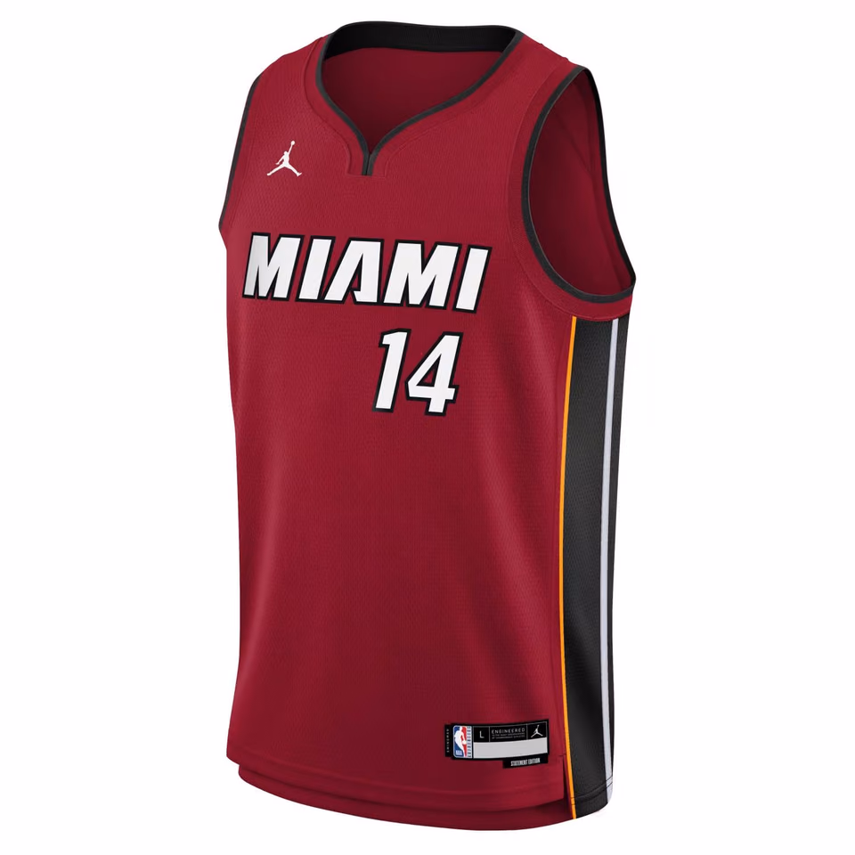 Tyler Herro #14 Miami Heat Jordan Swingman NBA Jersey Red (YOUTH) view 2