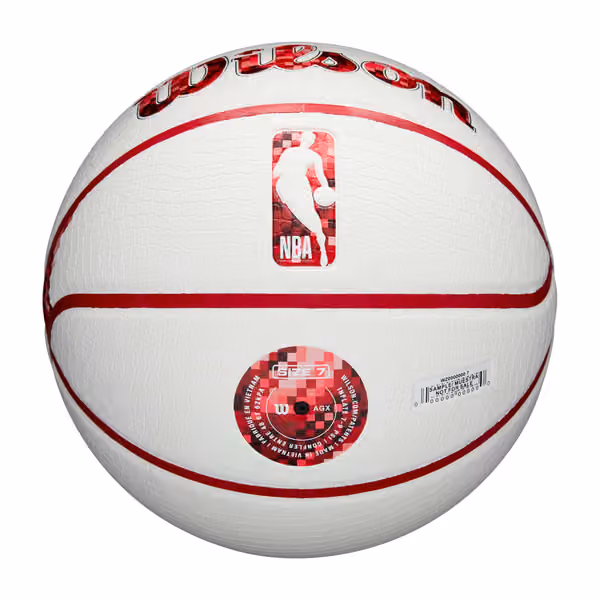 Chicago Bulls Pixel NBA Basketball White (Size 7) view 6
