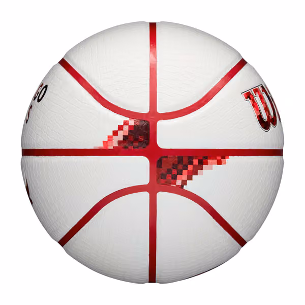 Chicago Bulls Pixel NBA Basketball White (Size 7) view 3