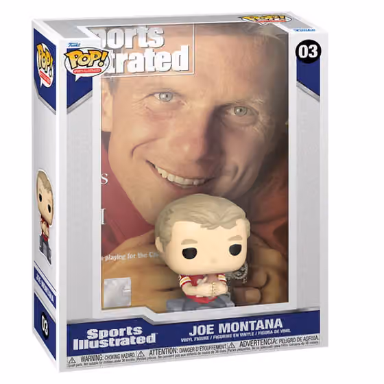 Funko POP! #03 Joe Montana Kansas City Chiefs Sports Illustrated Magazine Cover view 2