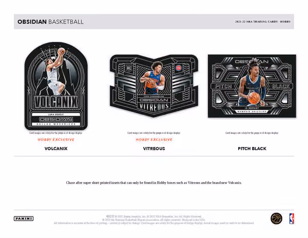 2021/22 Panini Obsidian Basketball NBA Hobby Box view 3