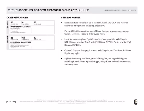 2025/26 Panini Donruss Road to FIFA World Cup Football Blaster Box view 5