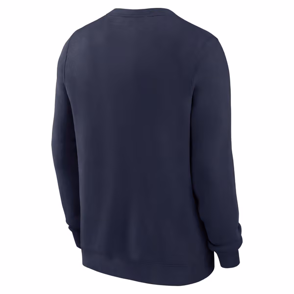 Seattle Seahawks Wordmark Nike Club Pullover Crew Navy view 2