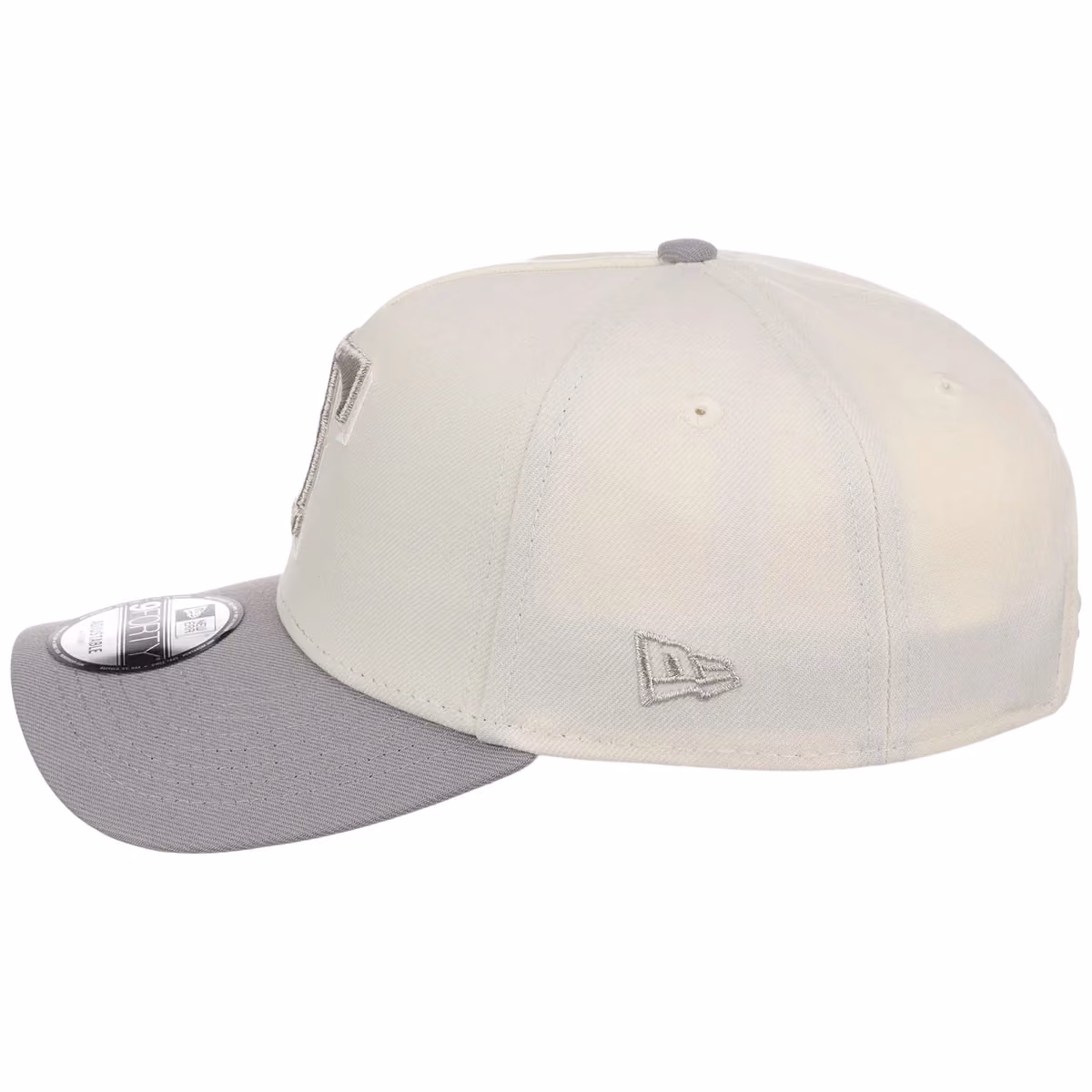 Texas Rangers MLB Chrome x Gray FASHION CORE New Era 9FORTY A-Frame detail view