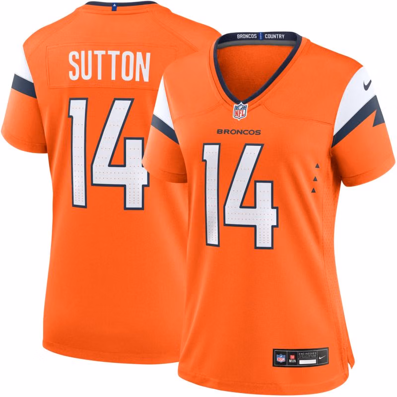 Courtland Sutton #14 Denver Broncos Nike Game NFL Jersey Orange (WOMEN'S) view 1
