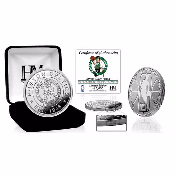 Boston Celtics NBA Team Silver Mint Coin view 1