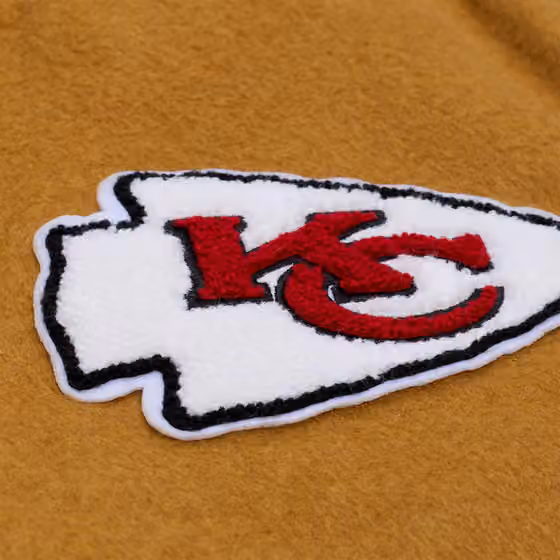 Kansas City Chiefs Dusted Varsity NFL Jacket Brown/Cream view 4