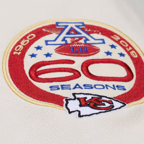 Kansas City Chiefs Dusted Varsity NFL Jacket Brown/Cream view 8