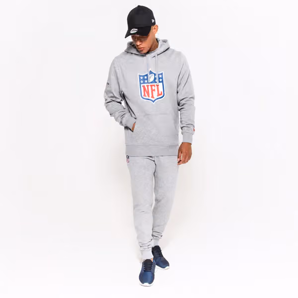 NFL Shield Logo Hoodie New Era NFL Sweatshirt Grey view 5