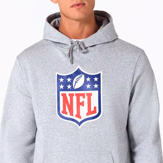 NFL Shield Logo Hoodie New Era NFL Sweatshirt Grey view 6