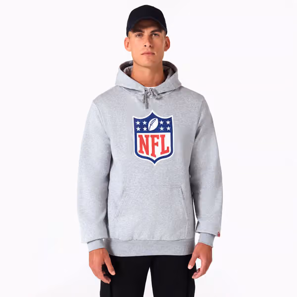 NFL Shield Logo Hoodie New Era NFL Sweatshirt Grey view 1