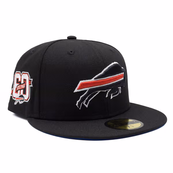 Buffalo Bills 60th Anniversary New Era 59FIFTY Fitted NFL Cap Black product photo