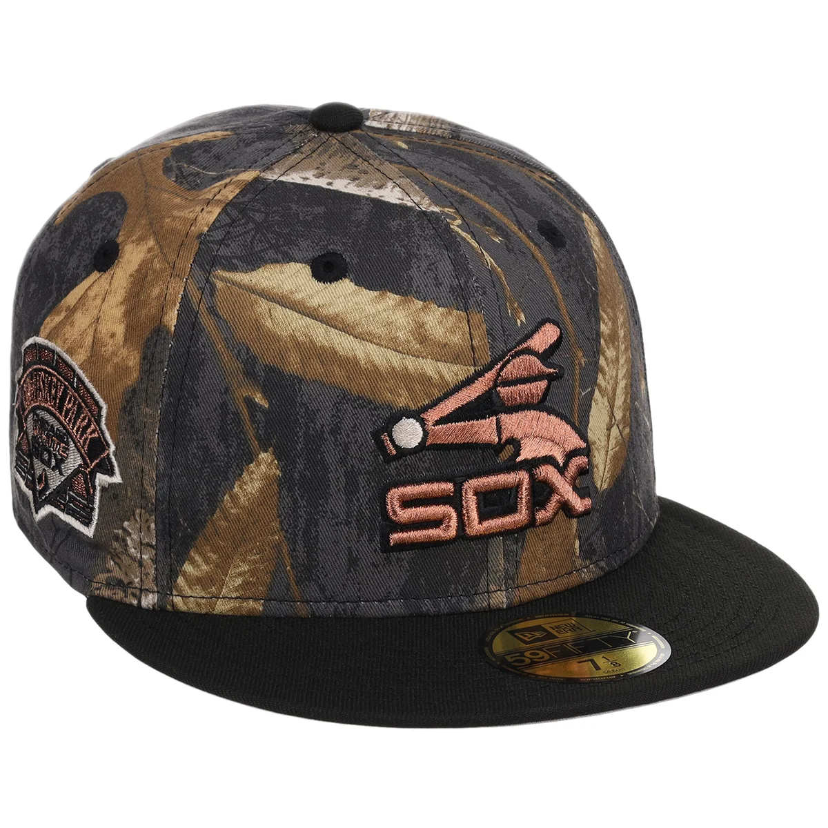 Chicago White Sox MLB Black Realtree 2-TONE Black & Copper New Era 59FIFTY front view