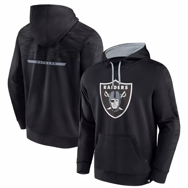 Las Vegas Raiders Defender Performance NFL Hoodie Black view 1
