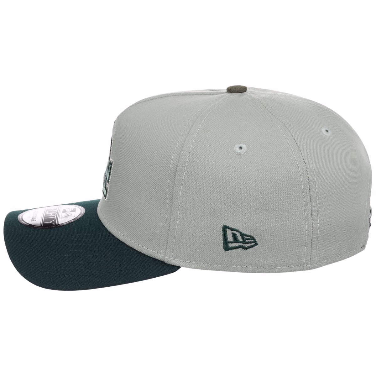 Los Angeles Dodgers MLB Everest x Dark Green FASHION CORE New Era 9FORTY A-Frame detail view