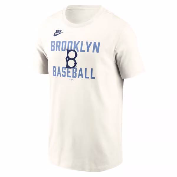 Brooklyn Dodgers Cooperstown 70s Inspired MLB T-Shirt Cream view 1