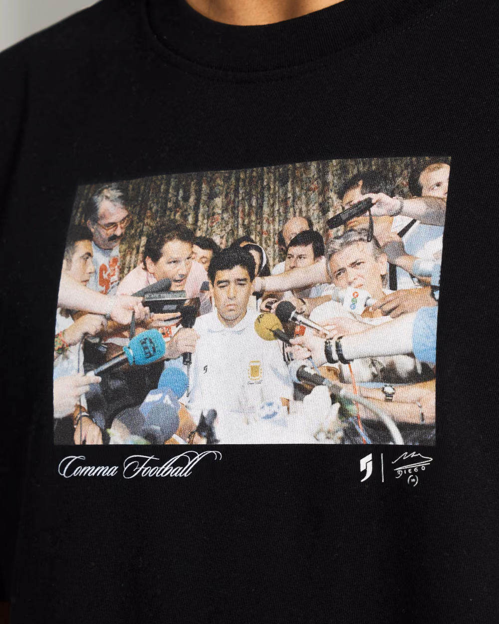 Jersevo Custom Personalized Maradona® Weight of the World Heavyweight T-Shirt front view