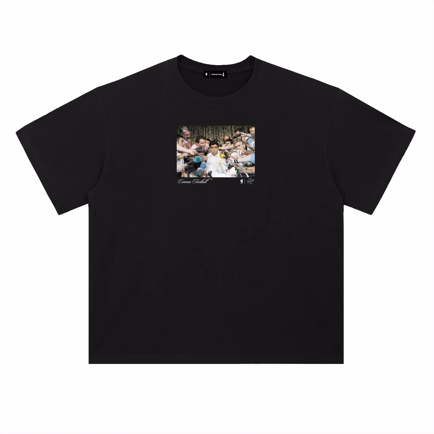 Jersevo Custom Personalized Maradona® Weight of the World Heavyweight T-Shirt detail view 4