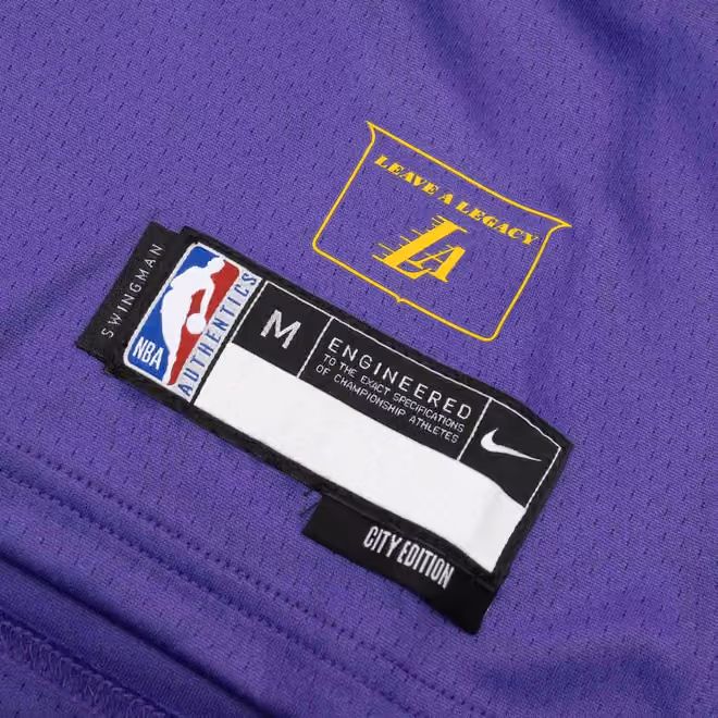 LeBron James #23 Los Angeles Lakers 2024-25 City Edition Nike Swingman NBA Jersey (YOUTH) view 5