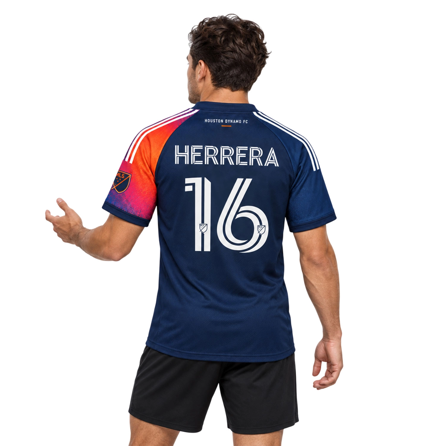 Hector Herrera Dynamo Jersey Powerful Blue Orange
