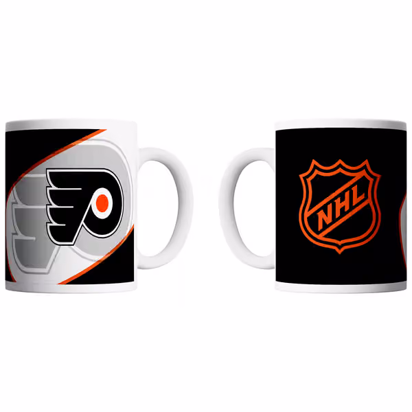 Philadelphia Flyers Shadow Logo & Shield NHL Mug (330 ml) view 1