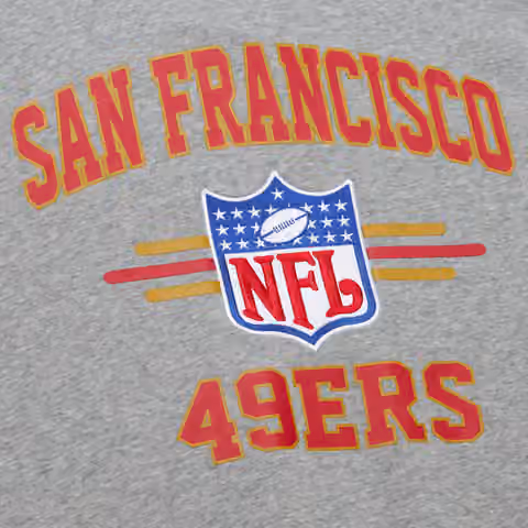 San Francisco 49ers Mitchell & Ness All Over Crew 4.0 NFL Pullover Gray view 3