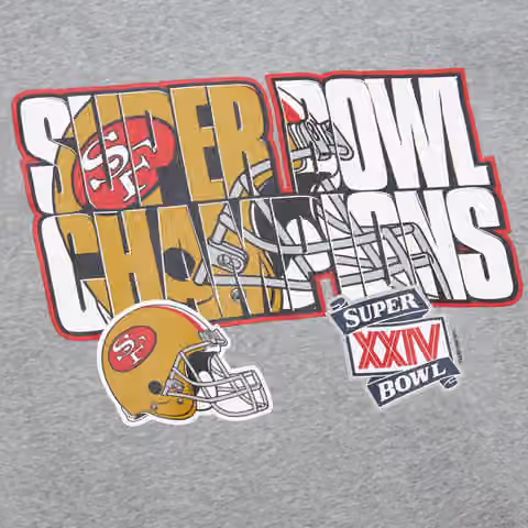 San Francisco 49ers Mitchell & Ness All Over Crew 4.0 NFL Pullover Gray view 4