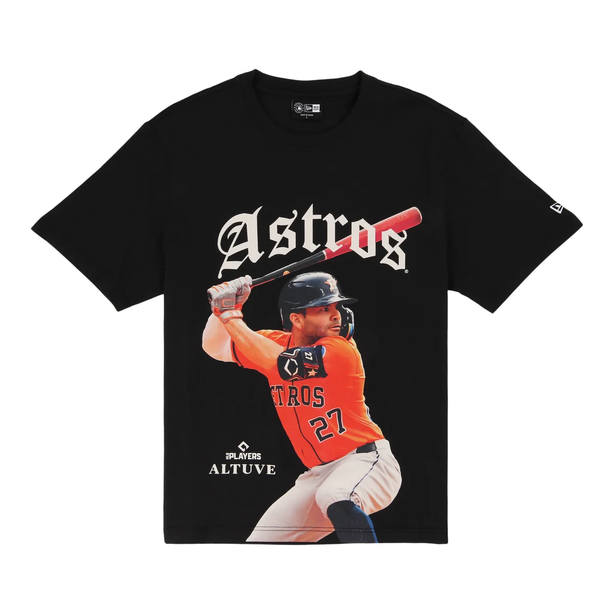 Houston Astros MLB 'Batter Up' New Era T-Shirt Collection - Jose Altuve front view