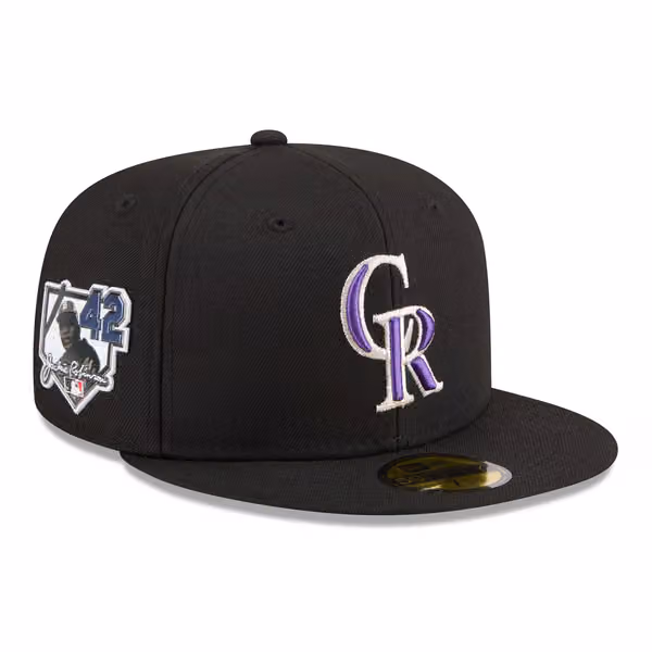 Colorado Rockies 2026 Jackie Robinson Day 59FIFTY Fitted Cap Black product photo