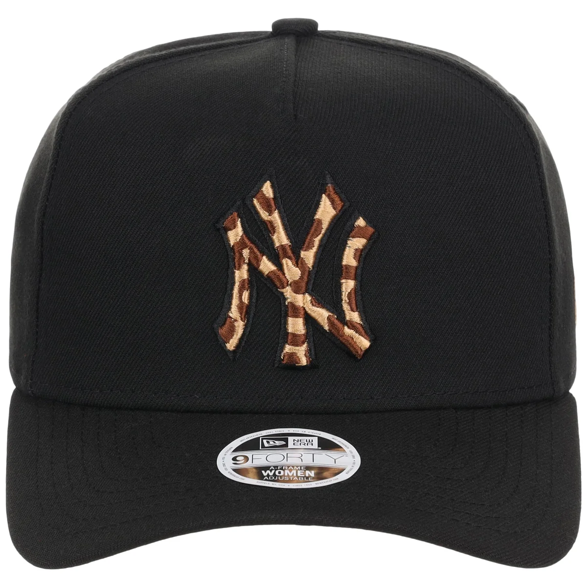New York Yankees Cheetah Women's New Era 9FORTY A-Frame detail view