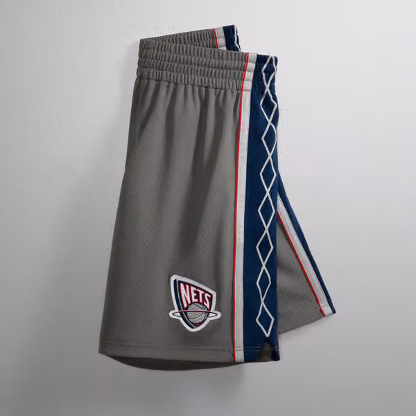 New Jersey Nets 2004-05 Mitchell & Ness Authentic NBA Shorts Alternate Gray view 6