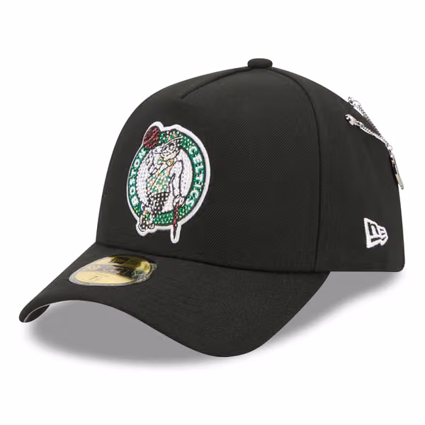 Boston Celtics 2026 NBA Draft On-Stage Crystal 59FORTY A-Frame Fitted Cap Black product photo