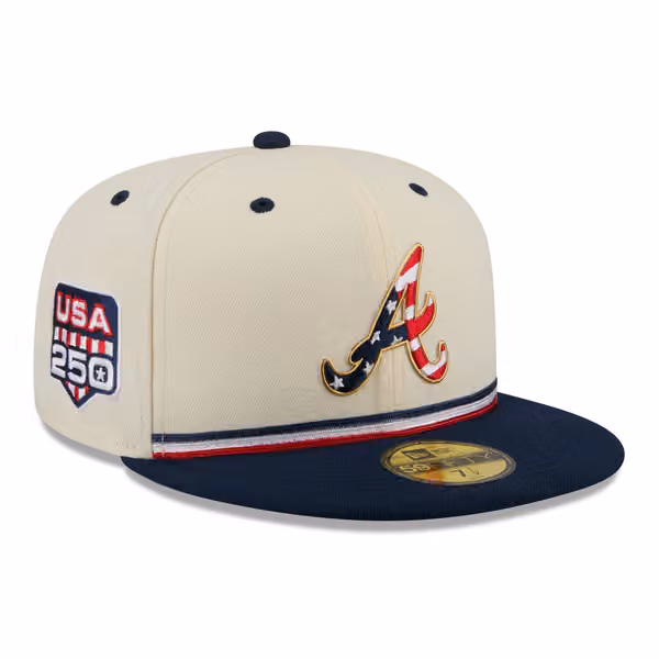 Atlanta Braves 2026 4th of July USA 250 59FIFTY Fitted MLB Cap product photo