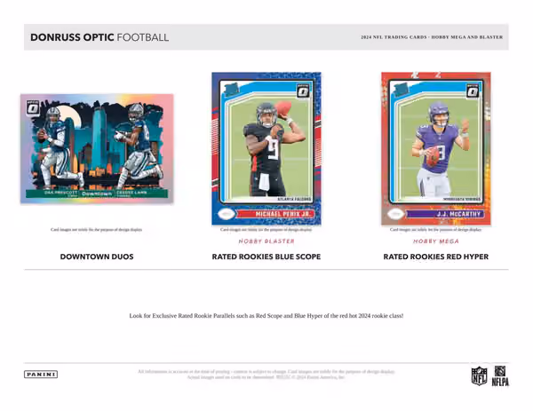 2024 Panini Donruss Optic NFL Football Blaster Box view 3