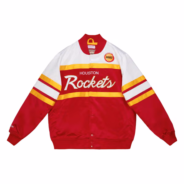 Houston Rockets Mitchell & Ness Script Heavyweight Satin NBA Jacket view 1