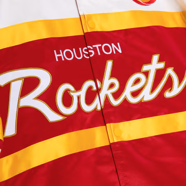 Houston Rockets Mitchell & Ness Script Heavyweight Satin NBA Jacket view 3