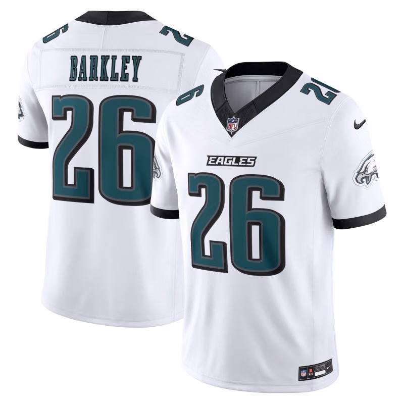 Saquon Barkley #26 Philadelphia Eagles 2026 Stitched Limited NFL Jersey White view 1