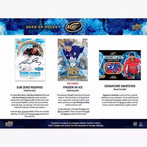 2023/24 Upper Deck Ice Hockey NHL Hobby Box view 3