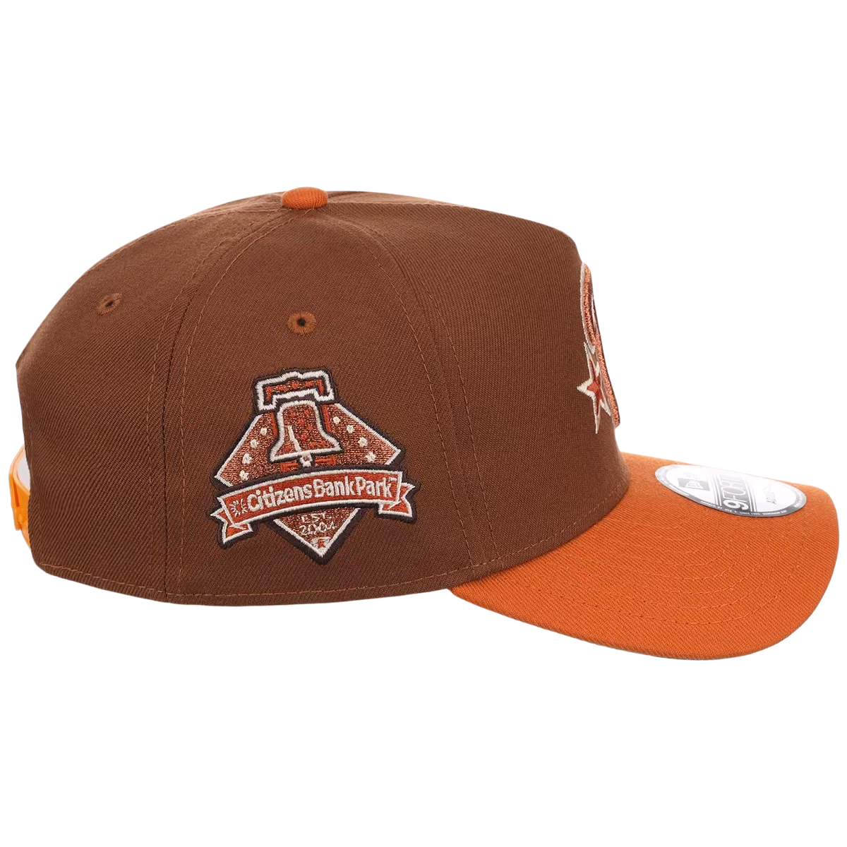 Philadelphia Phillies MLB Copper Harvest New Era 9FORTY A-Frame detail view