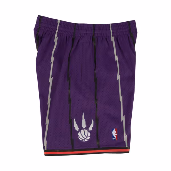 Toronto Raptors 1998-99 Mitchell & Ness Swingman NBA Shorts Purple view 2