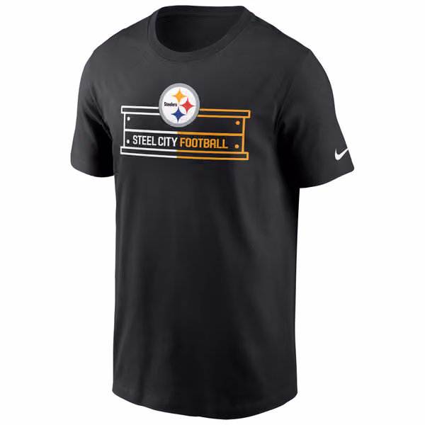 Pittsburgh Steelers Local Phrase Nike Essential NFL T-Shirt Black view 1